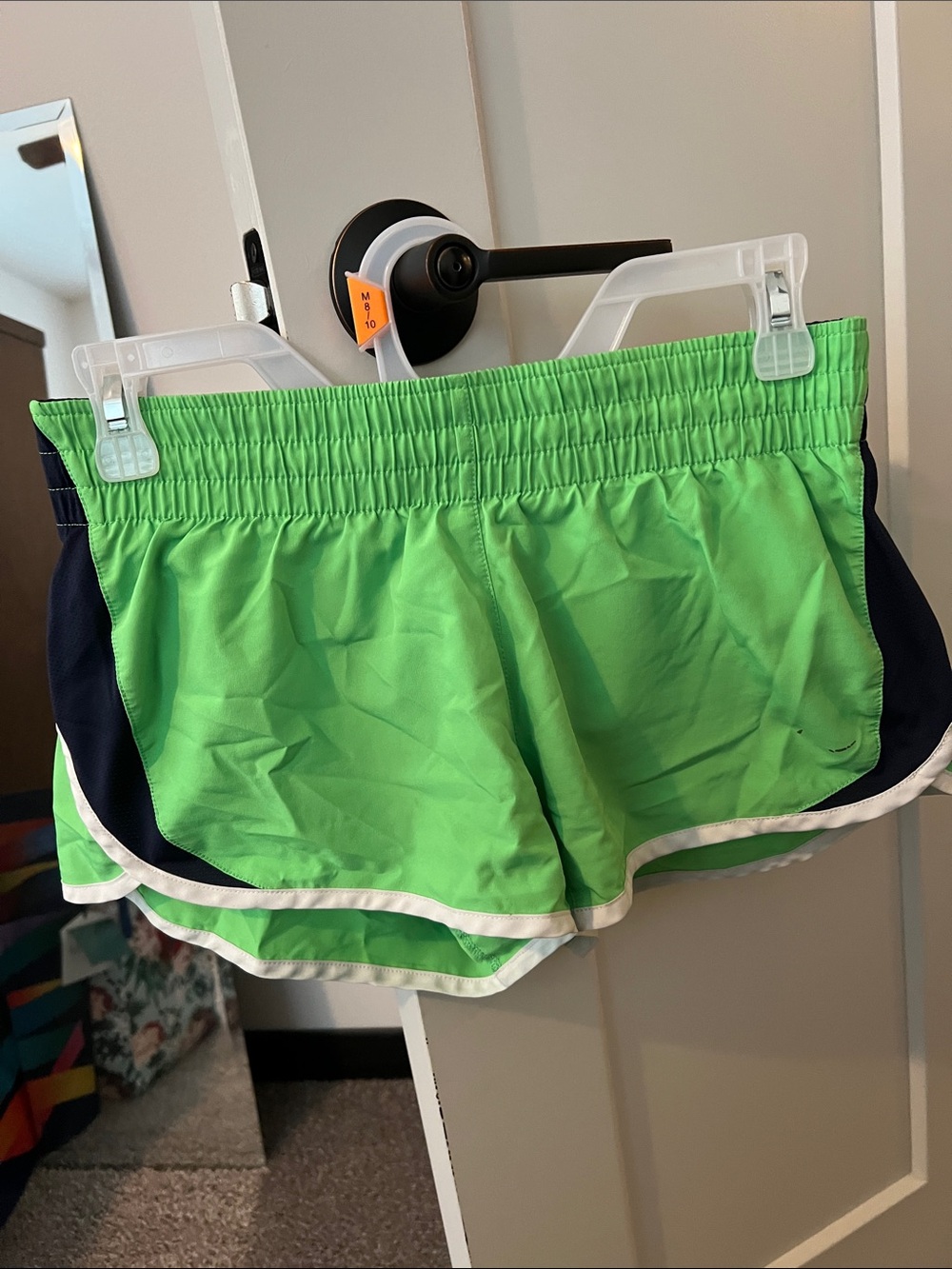 Nike Women’s Neon Green and Navy Athletic Shorts